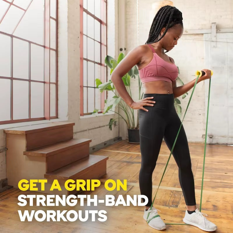 1 Pair Resistance Band Handles Exercise Bands Handles Protect Your Hands from Injury Gym and Home Strength Training Accessories